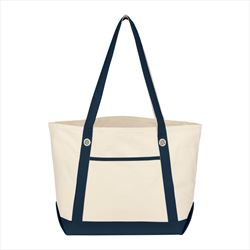 Natural with Navy Blue Trim